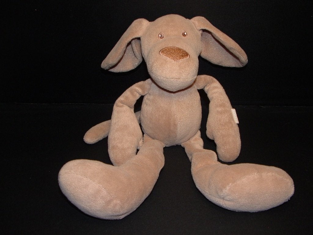 ZEEMAN HOND VELOURS BEIGE MET BRUIN GEBORDUURDE NEUS, Ophalen of Verzenden, Nieuw, Overige typen