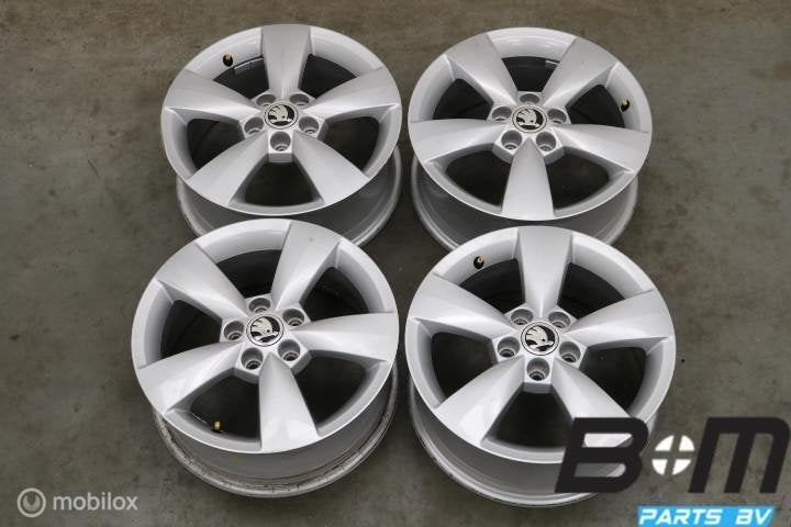 ORIGINEEL! 16 inch velgen Skoda Fabia 2! 5JA601025, Gebruikt, Velg(en), 16 inch, Personenwagen