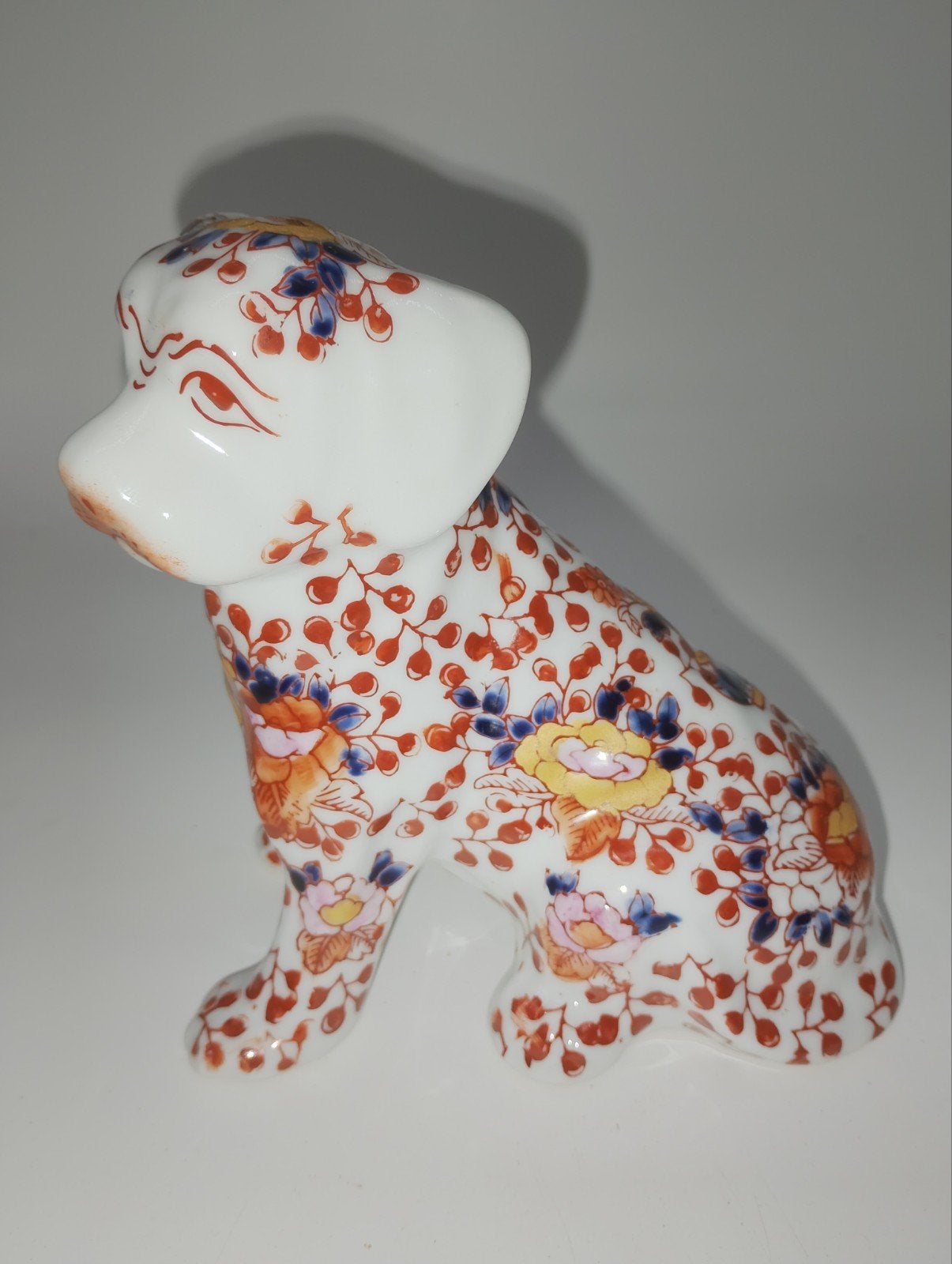 Imari-stijl, vintage Chinees porseleinen honden beeldje, Ophalen of Verzenden