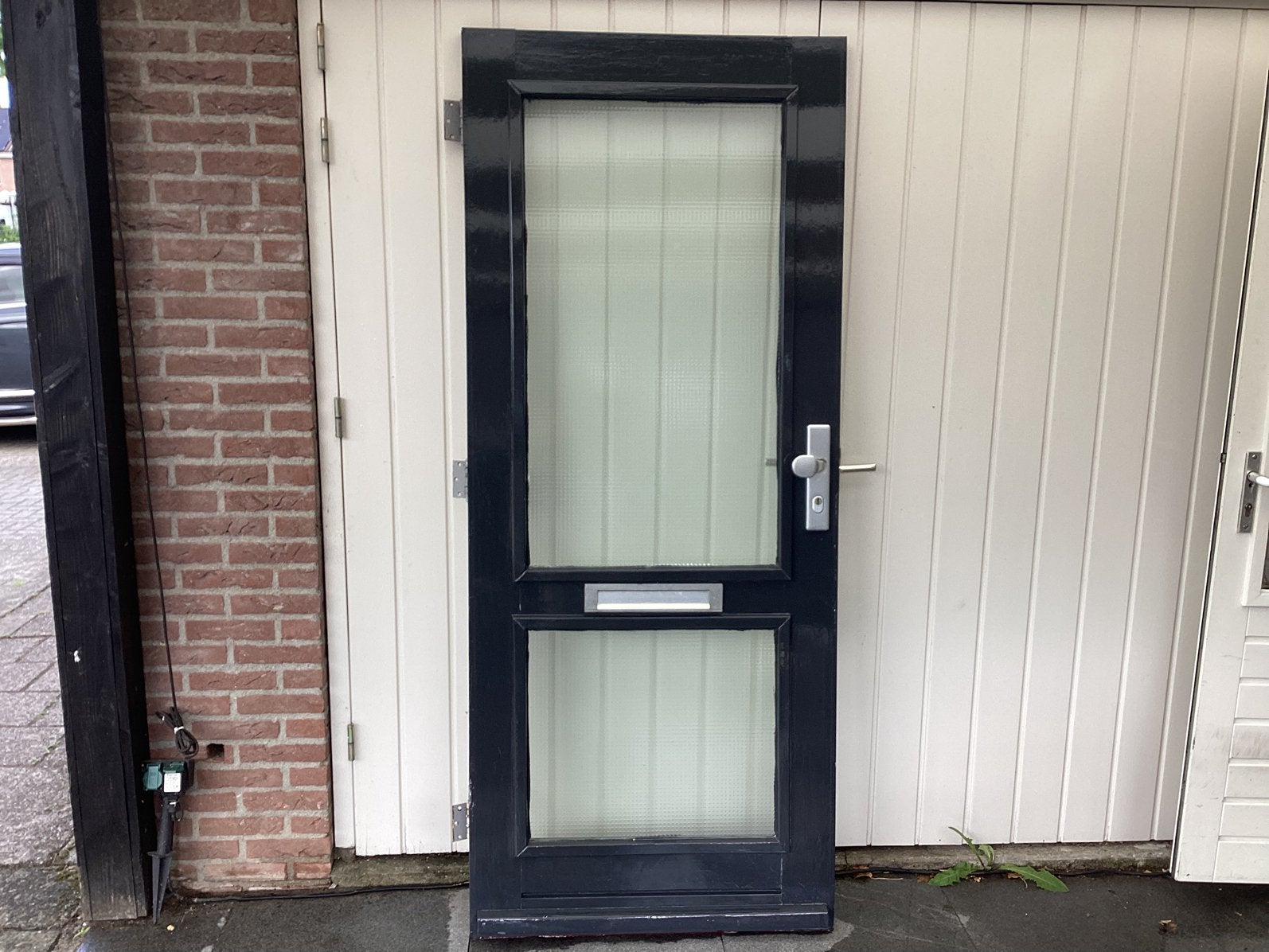 Voordeur Rechtsdraaiend Thermopane Melkglas 211,5x88x4cm, Doe-het-zelf en Verbouw, Deuren en Horren, Ophalen, Zo goed als nieuw