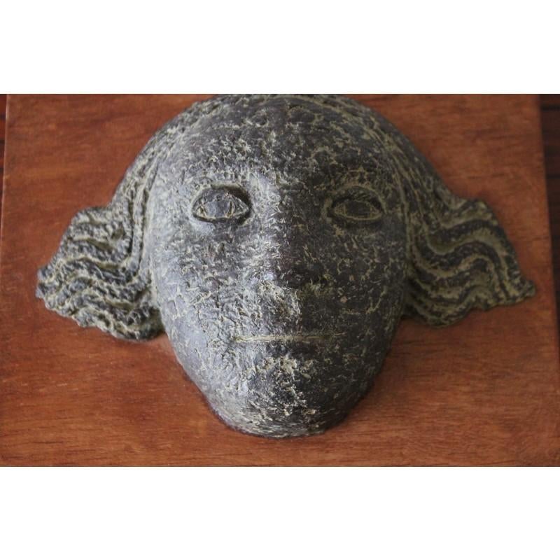 Joop van Kralingen Steen op Hout Sculptuur Beeld Origineel, Antiek en Kunst, Natuurlijk materiaal, Brutalistisch, Ophalen of Verzenden