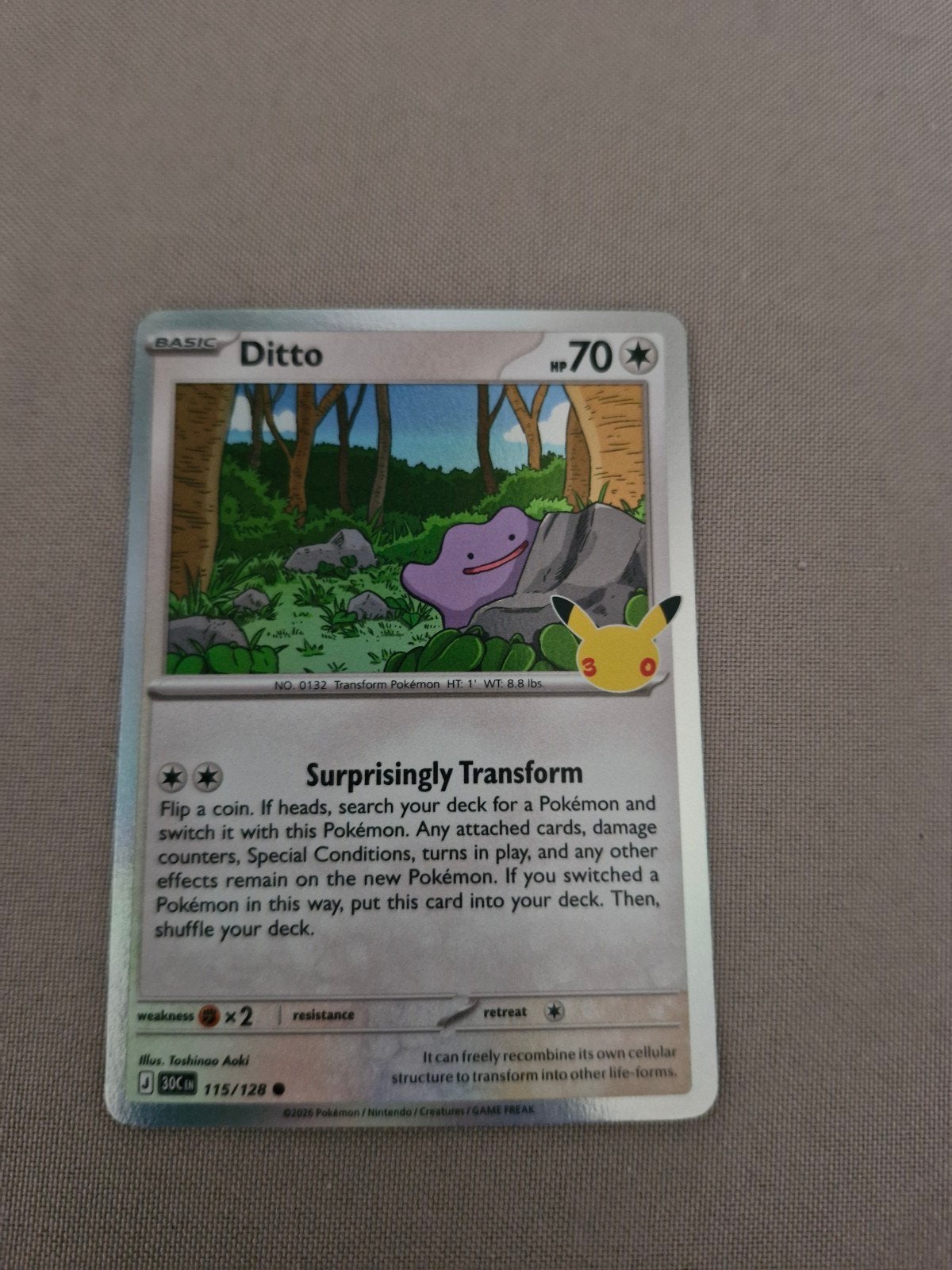 Ditto, Ophalen of Verzenden, Zo goed als nieuw, Losse kaart, Foil