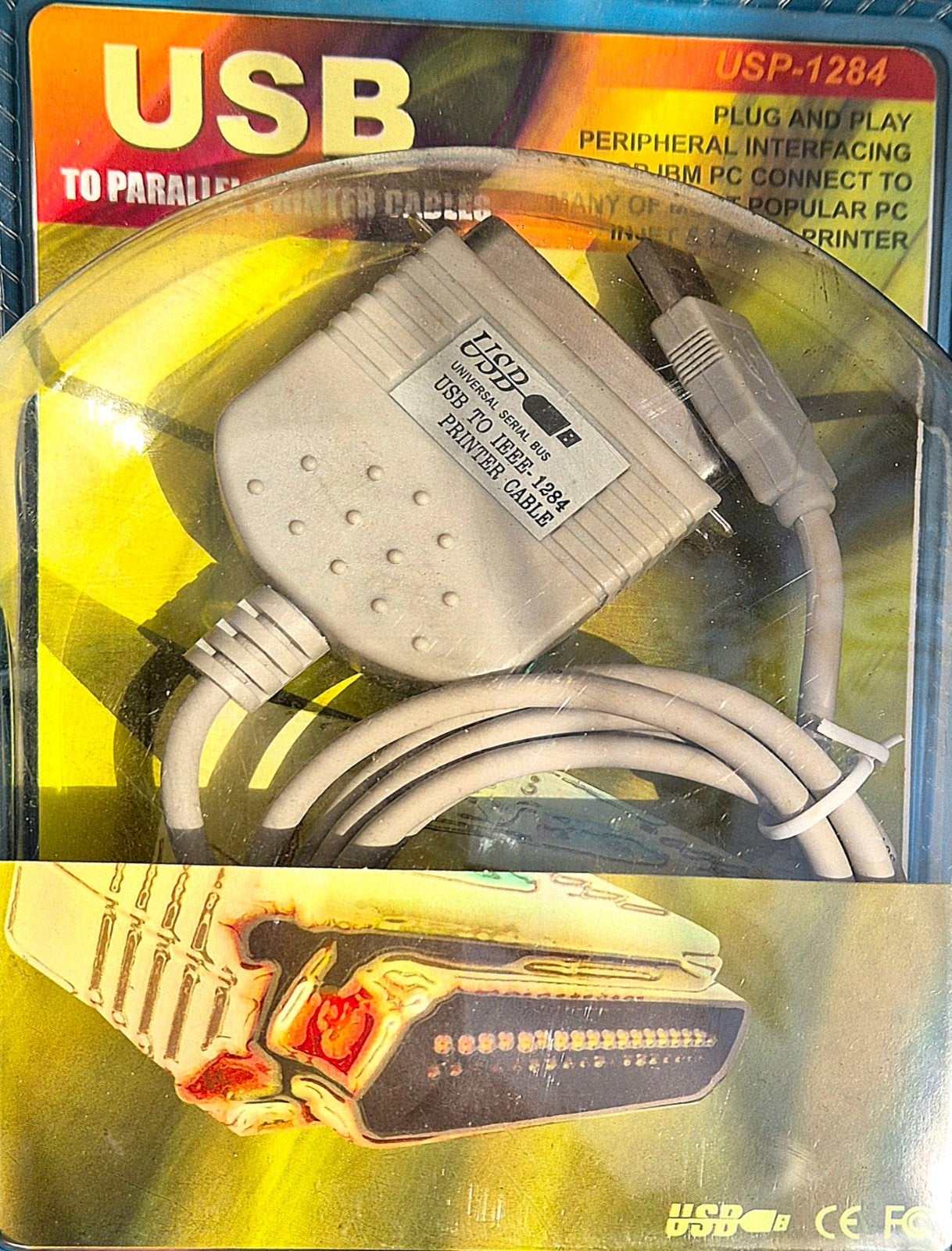 Vintage printer kabel voor oude computer, Ophalen of Verzenden, Nieuw, Printerkabel