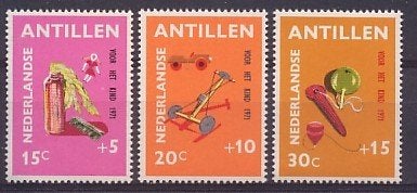 Nederlandse Antillen 442/4 postfris Kinderpostzegels 1971, Postzegels en Munten, Ophalen of Verzenden, Postfris