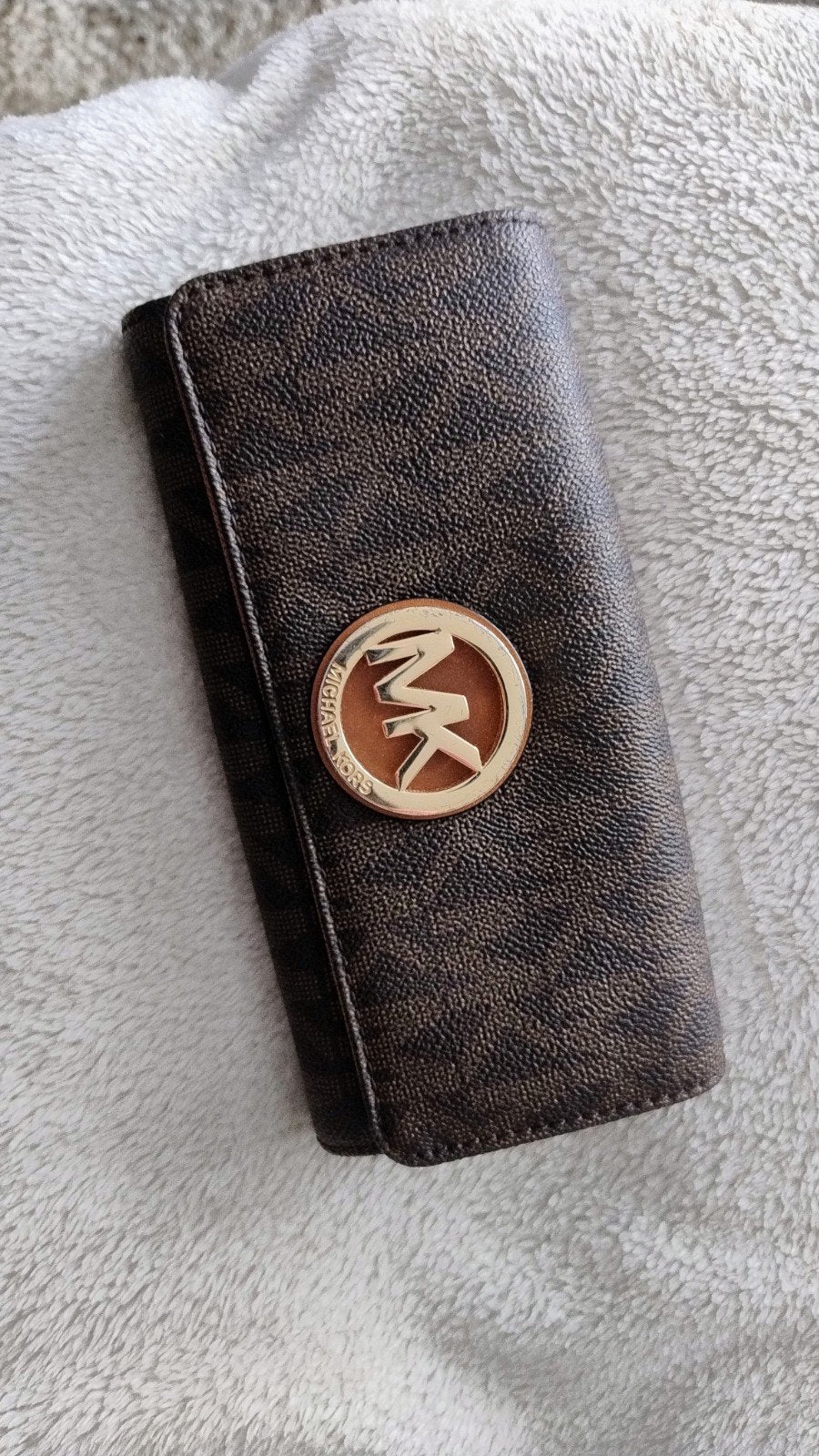 Te koop mooie Michael Kors portemonnee kleur bruin, Sieraden, Tassen en Uiterlijk, Ophalen, Zo goed als nieuw, Bruin