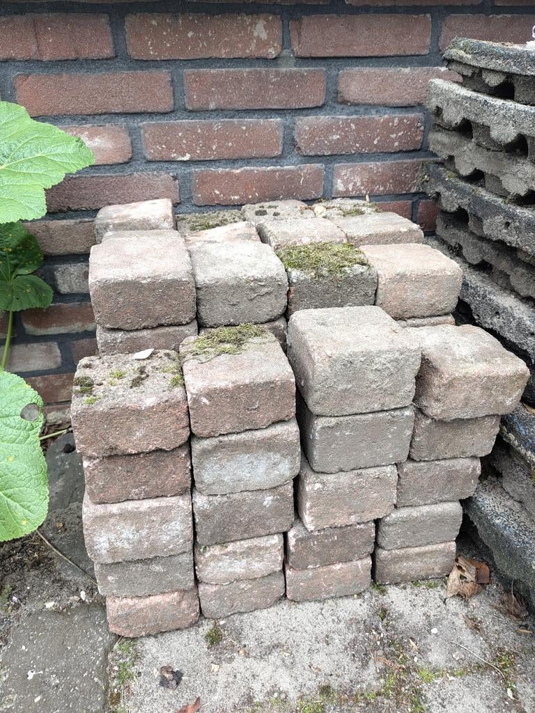 Rest partijtje klinkers 10 x 10 x 6 bont, Ophalen of Verzenden, Nieuw, Beton, Klinkers
