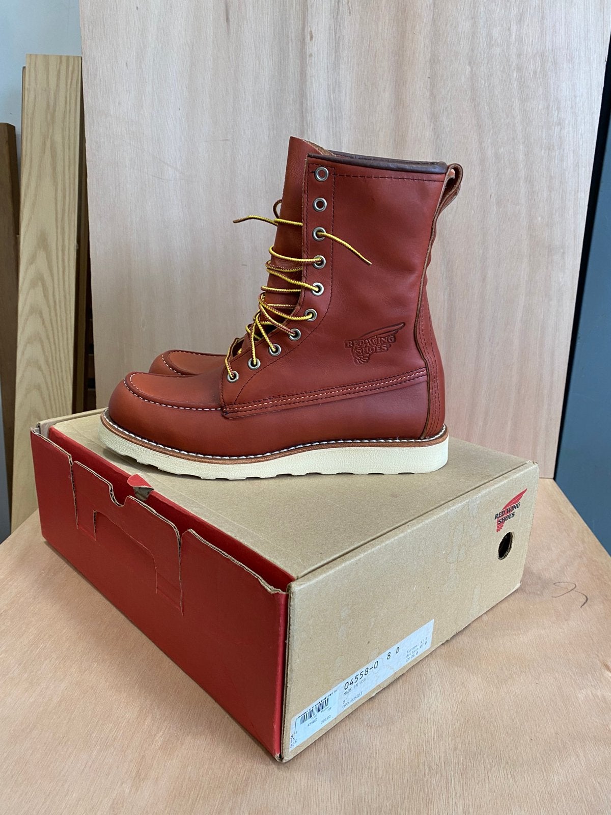 Red Wing 4558 8inch moc in Oro-Russet portage US8D/41, Bruin, Boots, Ophalen of Verzenden, Zo goed als nieuw