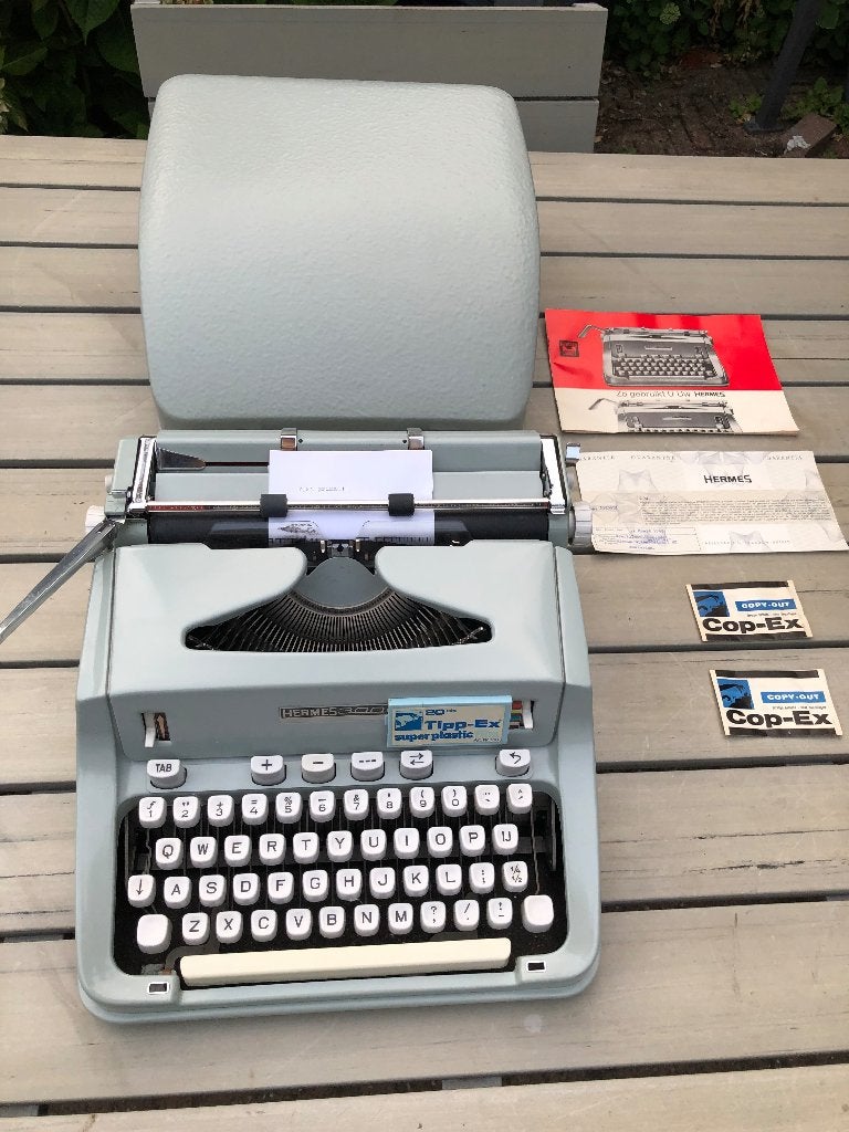 Typemachine Hermes 3000, Diversen, Typemachines, Ophalen, Zo goed als nieuw