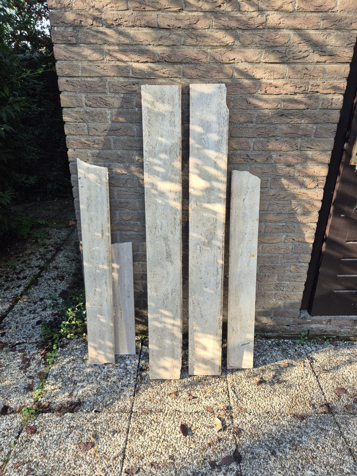 Natuurstenen vensterbank- Marmer/Travertin look, Doe-het-zelf en Verbouw, Ophalen, 60 cm of meer, Gebruikt, Minder dan 20 cm