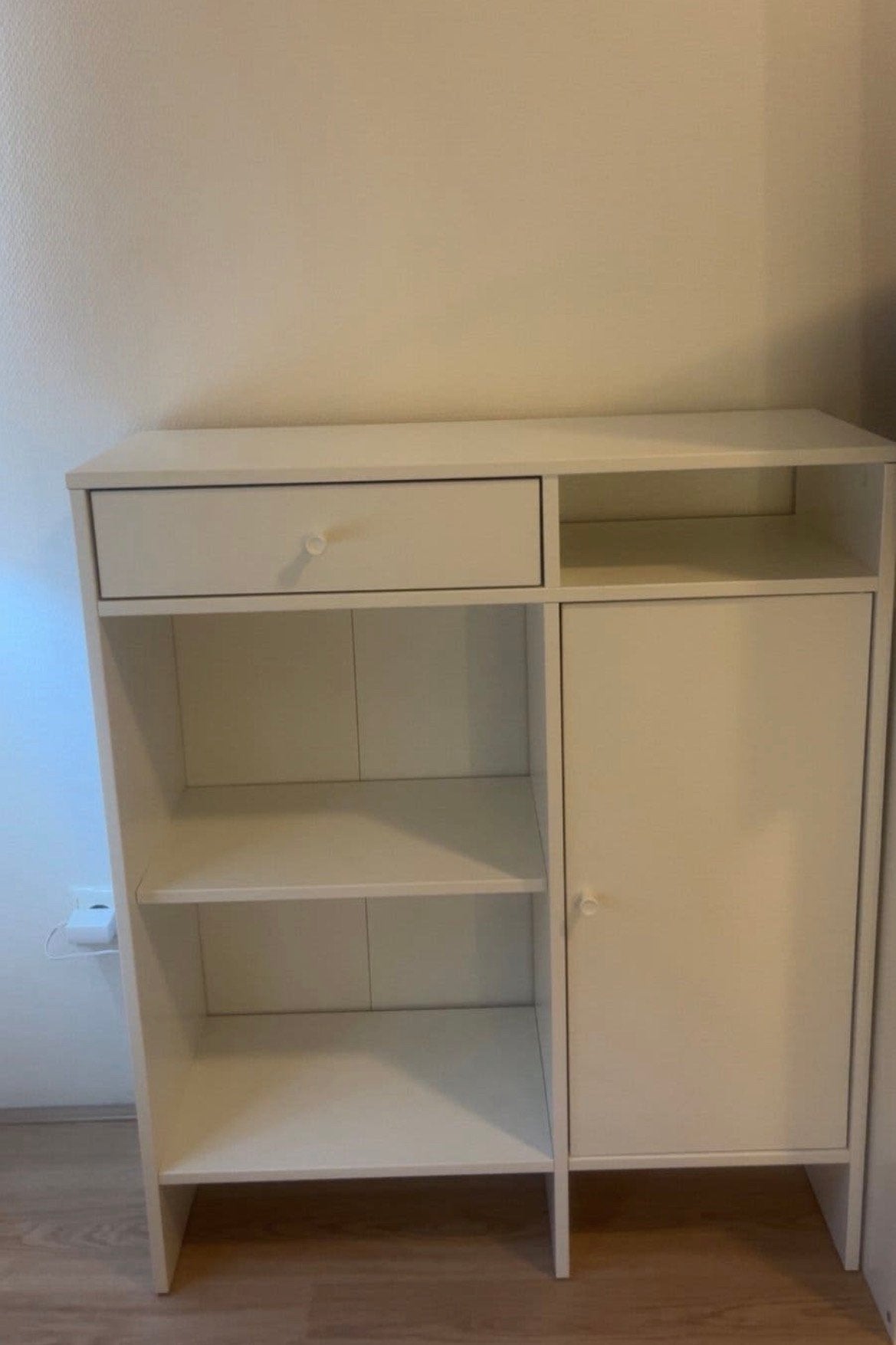Wit kastje mer lade en deurtje, Ophalen, Zo goed als nieuw, Minder dan 150 cm, Minder dan 100 cm