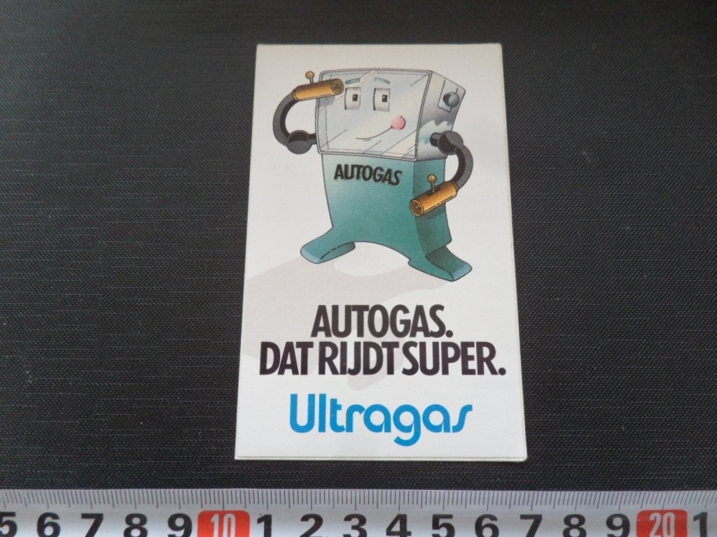 sticker ULTRAGAS autogas dat rijdt super - strip, Ophalen, Zo goed als nieuw