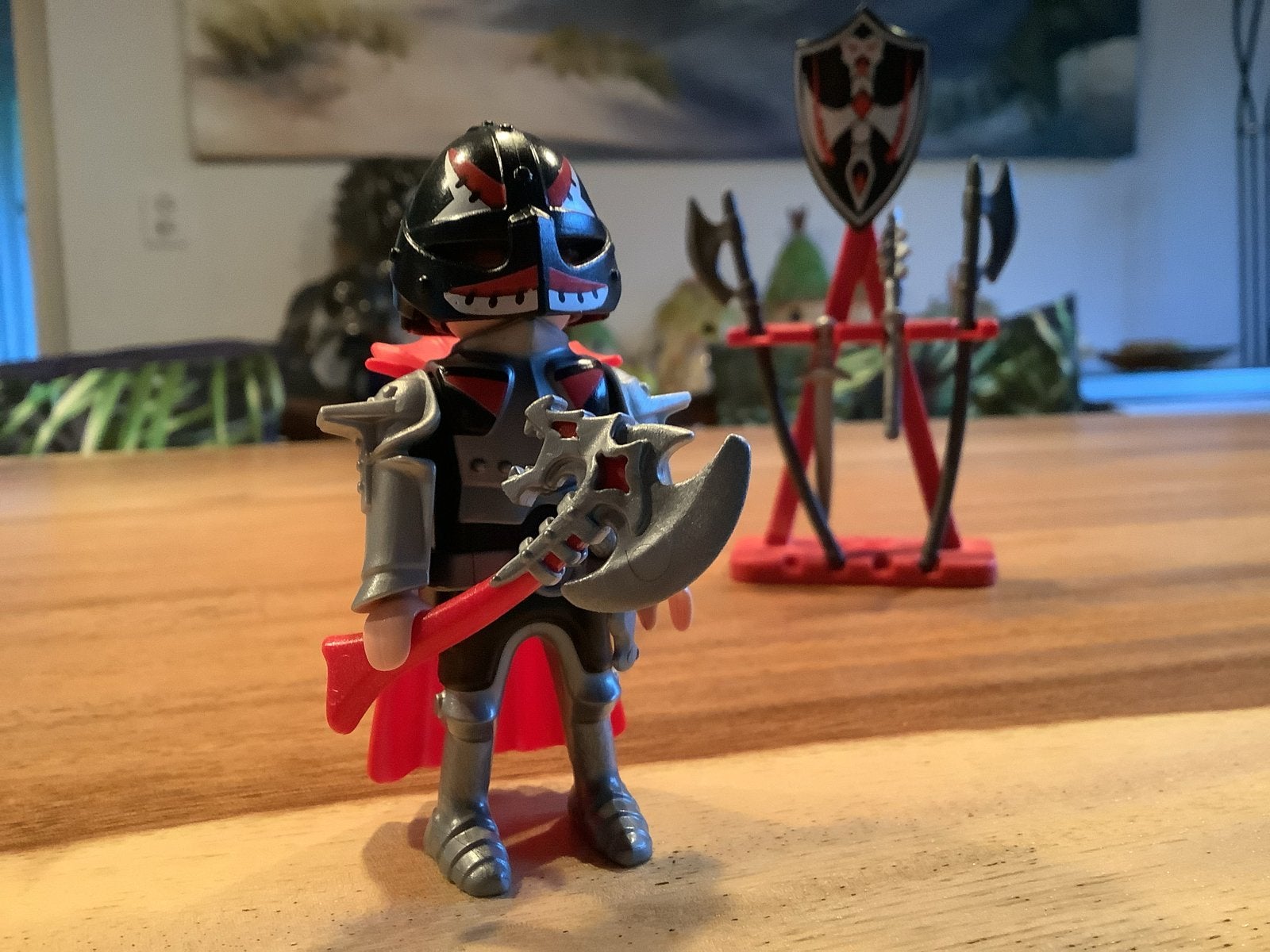 Playmobil Ridder met wapenrek en accessoires, Ophalen of Verzenden, Gebruikt