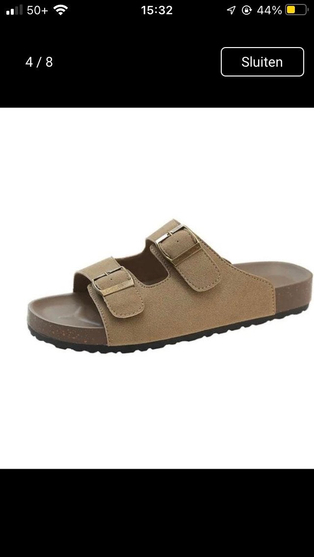 Slippers suede bruin maat 39, Slippers, Bruin, Nieuw, Ophalen of Verzenden