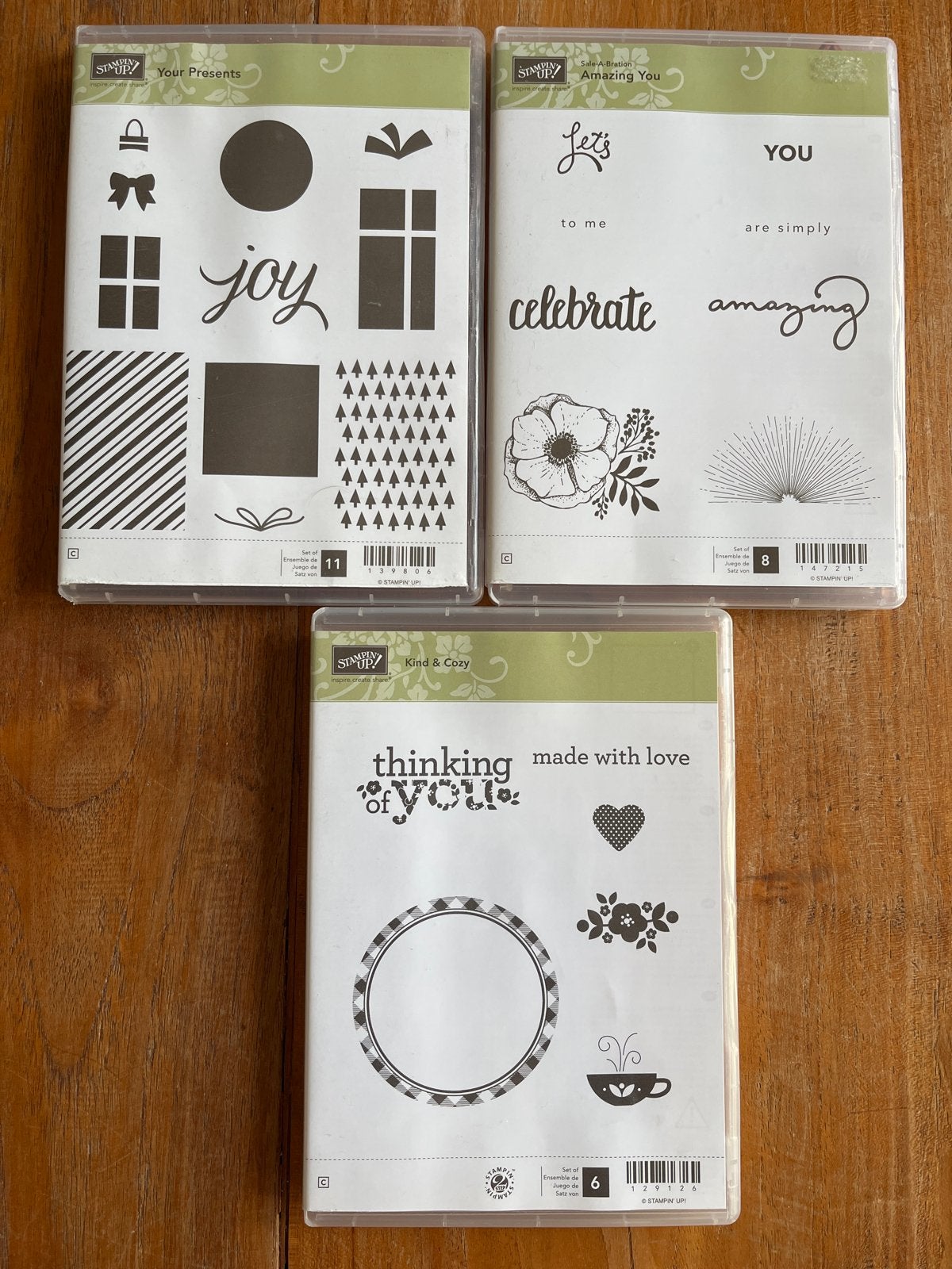 Stampin' Up! Stempelsets - 3 stuks, Ophalen of Verzenden, Nieuw, Unmounted stempel