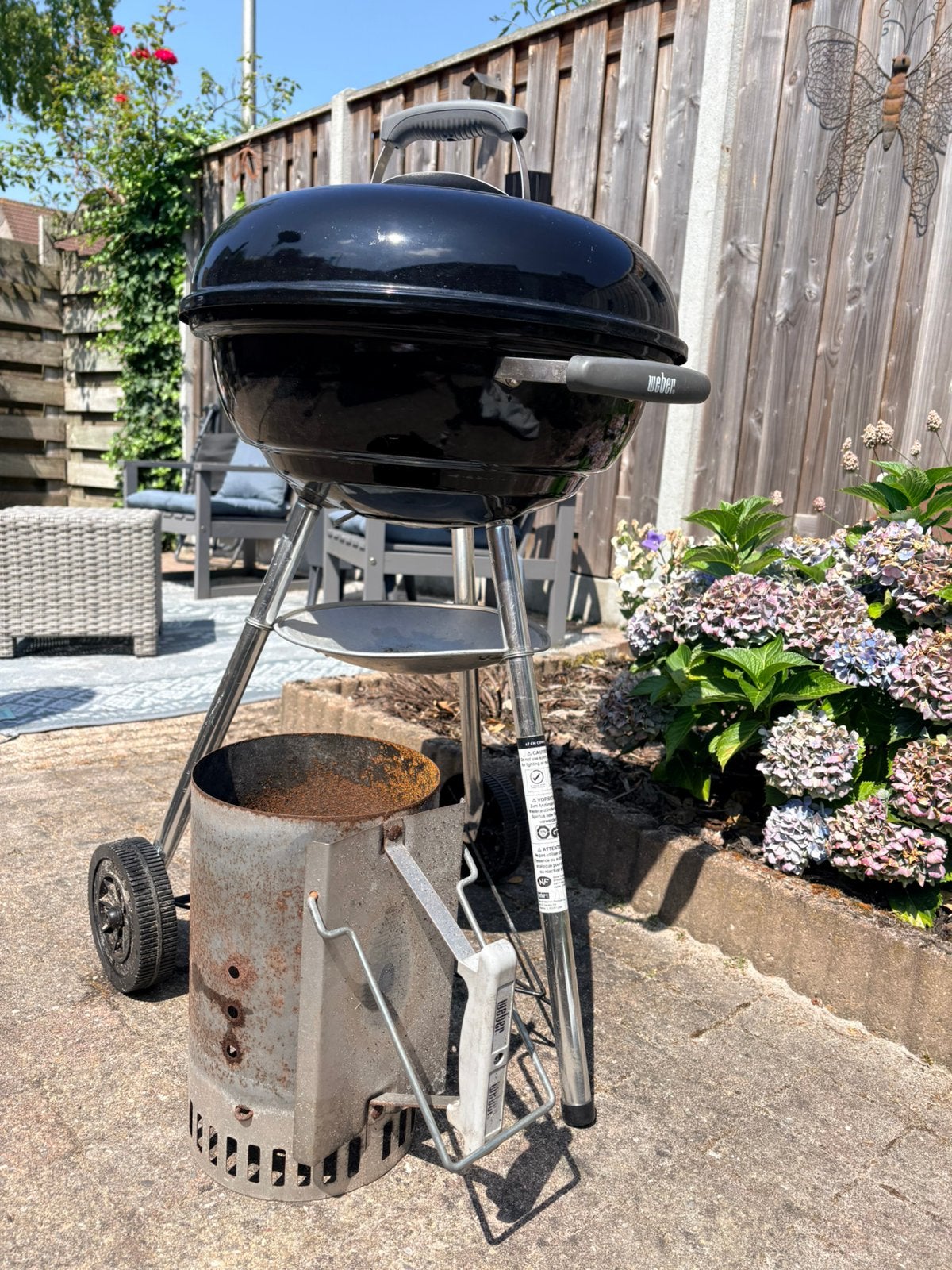 Weber houtskool bbq, Ophalen, Gebruikt, Met accessoires