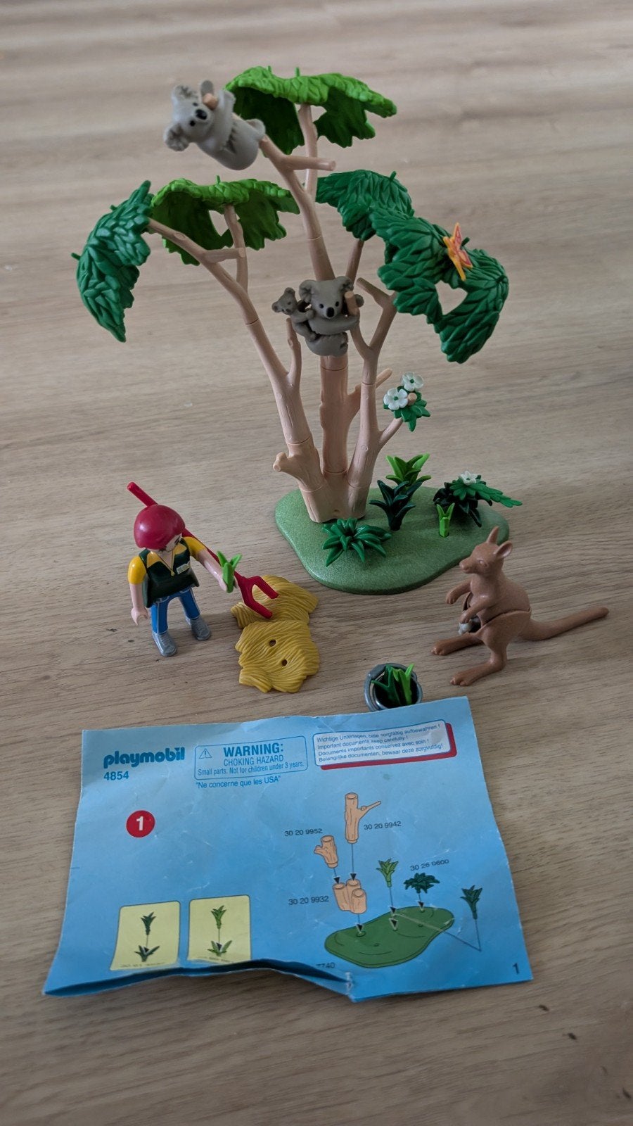 Playmobil 4854 compleet koala's met kangoeroe en verzorger, Ophalen of Verzenden, Zo goed als nieuw, Jongen of Meisje
