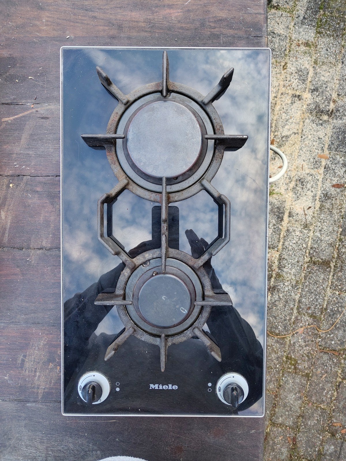 Miele KM405 domino, Witgoed en Apparatuur, Ophalen, Gebruikt, 3 kookzones of minder, Inbouw