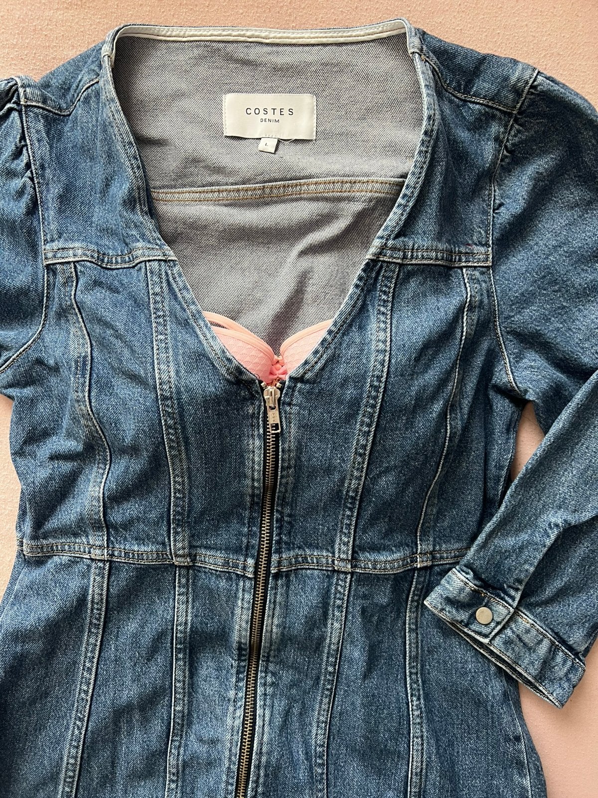 Costes kinky jeans jurk maat m/l, Maat 38/40 (M), Blauw, Ophalen of Verzenden, Zo goed als nieuw