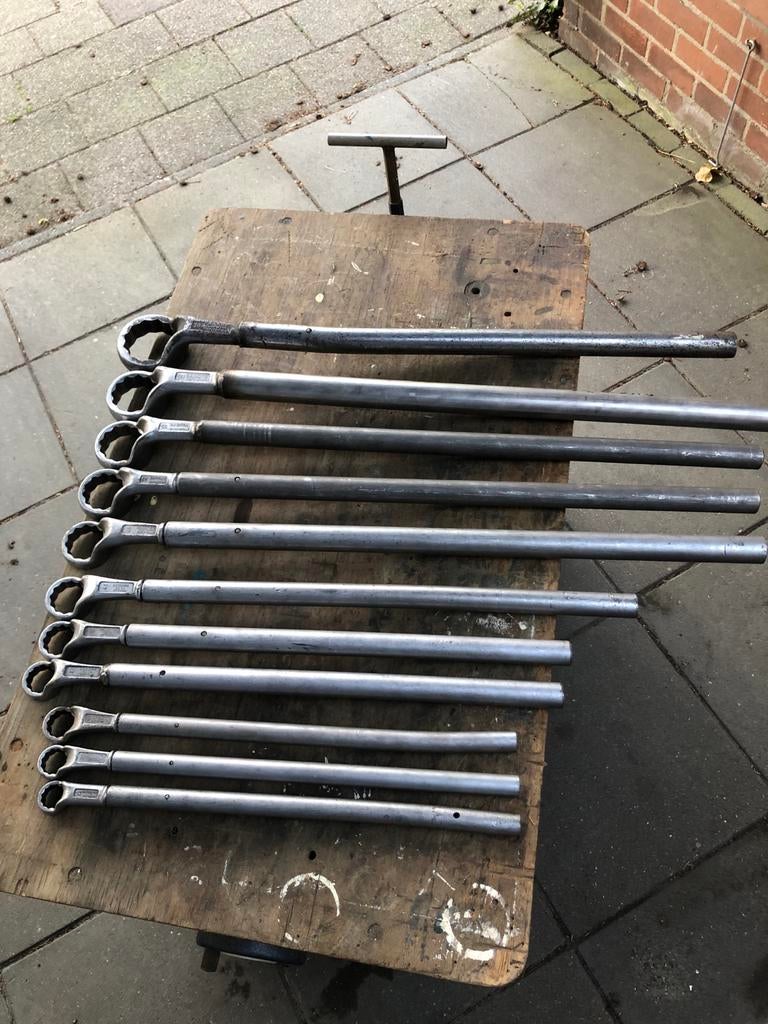 Gedore ringsleutelset 11st grote maten, Ophalen, Gebruikt