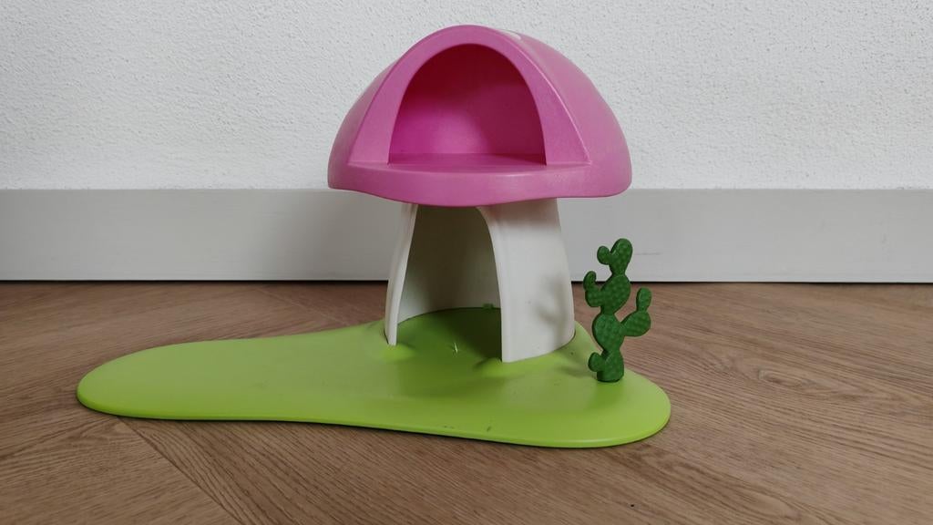 Roze paddenstoelenhuisje met cactus, Ophalen of Verzenden, Zo goed als nieuw, Jongen of Meisje