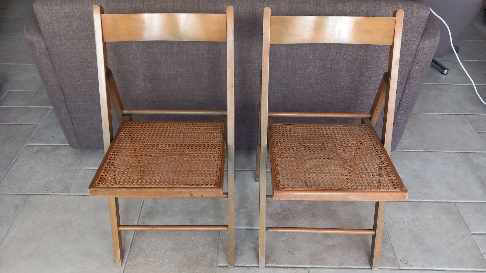 2x vintage klapstoel / klapstoelen met webbing, nu 35 euro., Antiek en Kunst, Antiek | Meubels | Stoelen en Banken, Ophalen