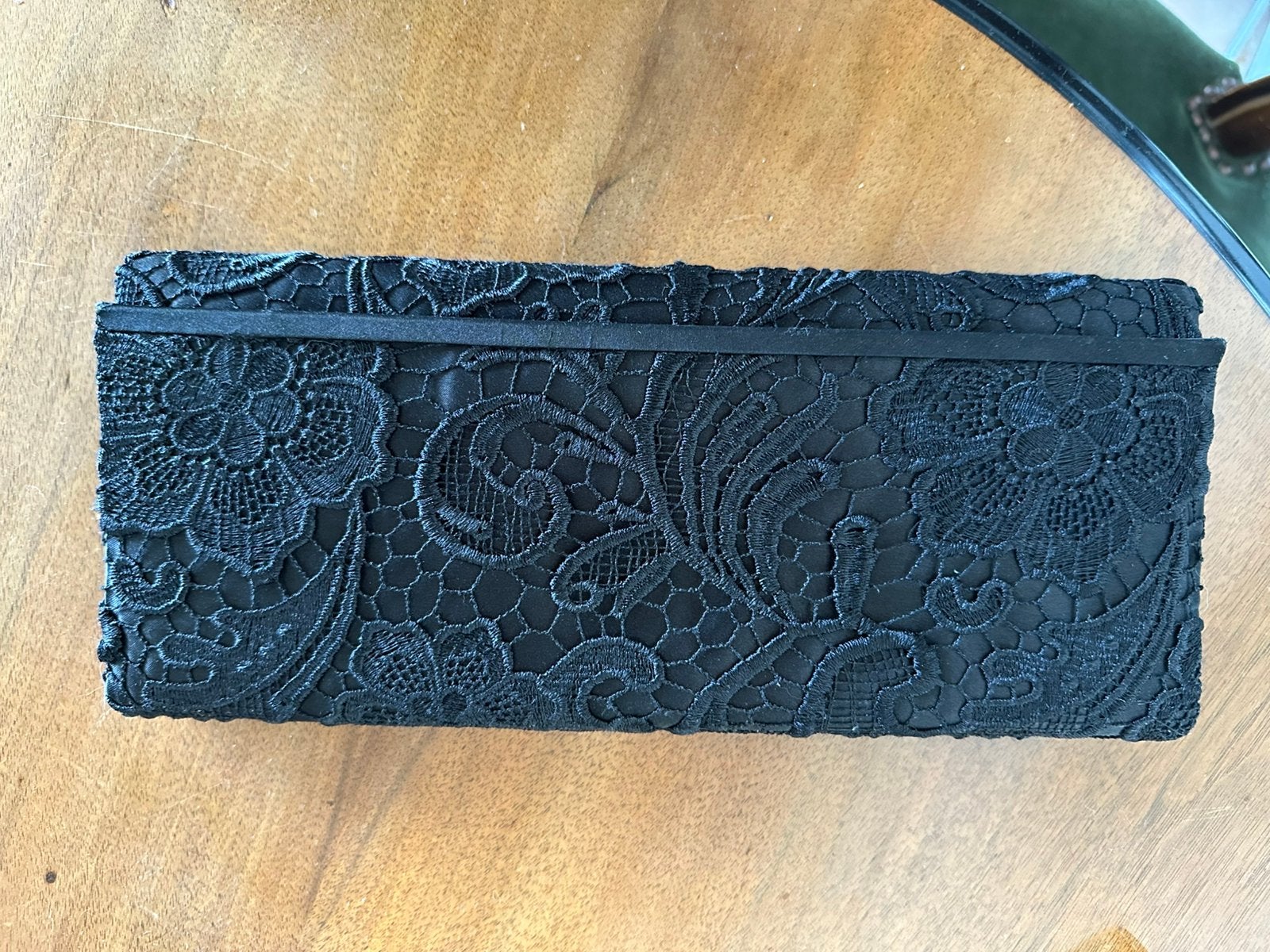 Zwart kanten clutch - beautiful black lace clutch, Ophalen of Verzenden, Zo goed als nieuw, Zwart, Avondtasje