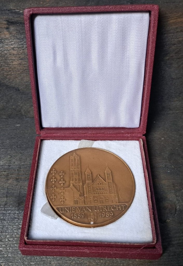 Gedenkpenning ter ere van 100 jaar Unie van Utrecht (1989), Ophalen of Verzenden, Overige materialen