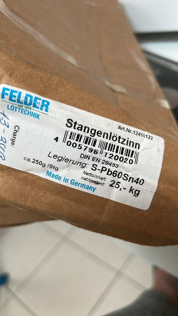 staven soldeer tin 60-40, Ophalen of Verzenden, Nieuw, Overige metalen