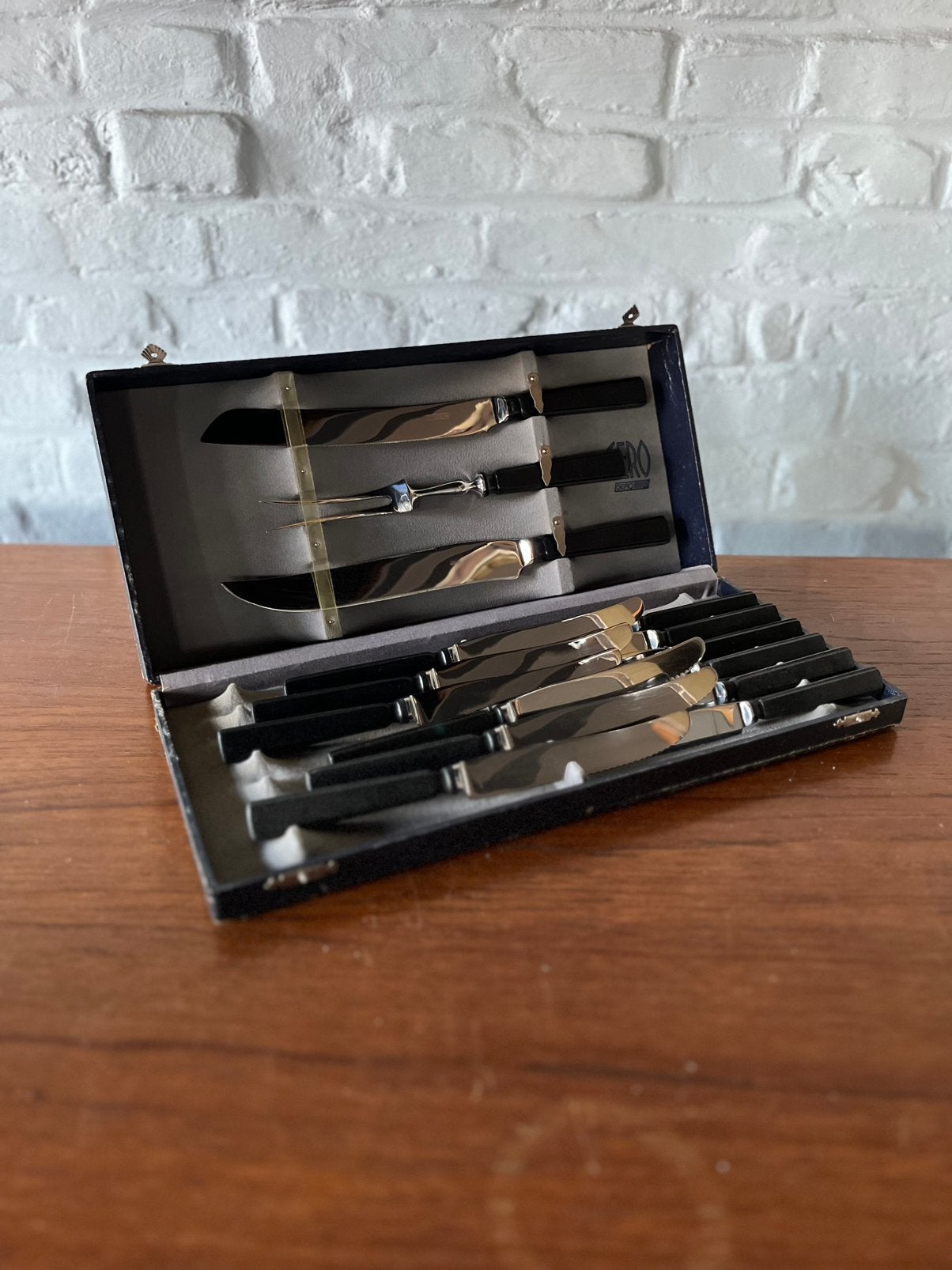Vintage Gero Messenset Steakmessen & Trancheerset 9-delig, Ophalen of Verzenden