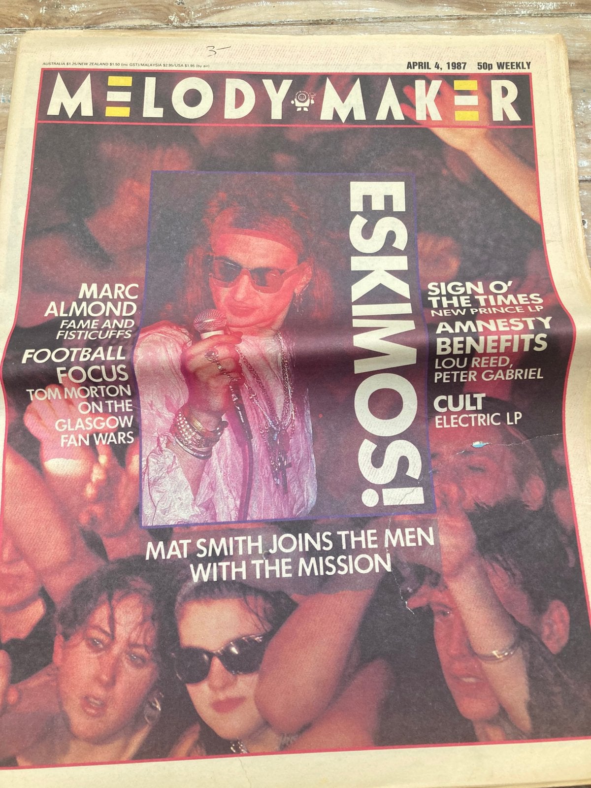MELODY MAKER 1987 Marc Almond DEACON BLUE David Thomas, Ophalen of Verzenden, Muziek, Film of Tv