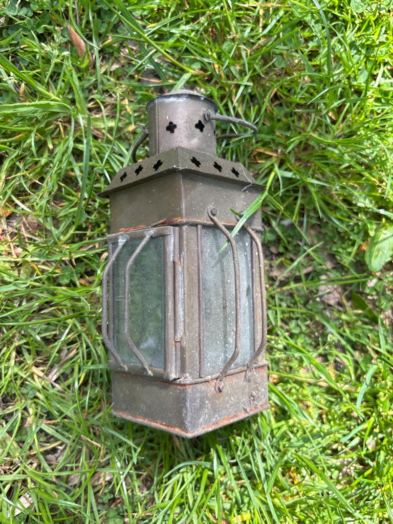 Antieke scheepslantaarn / olielamp, Ophalen of Verzenden