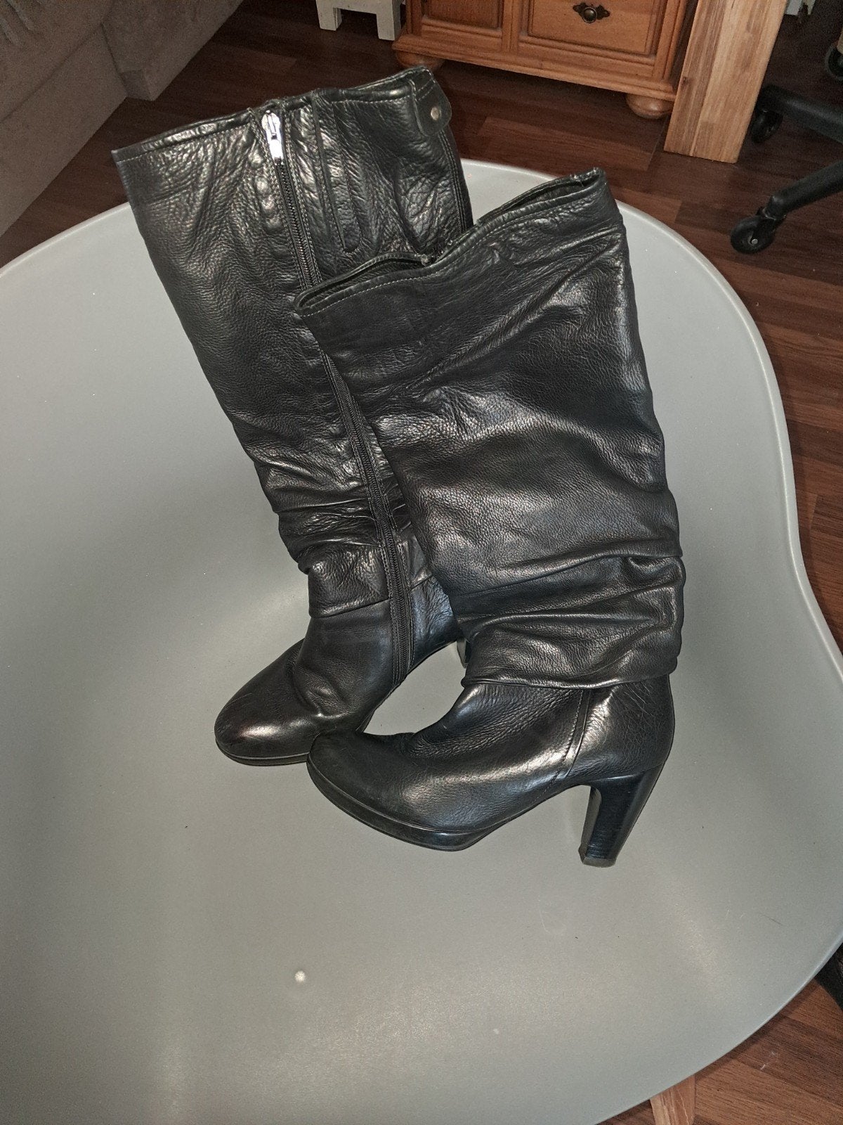 Leren laarzen en schoenen, Kleding | Dames, Schoenen, Hoge laarzen, Zwart, Ophalen of Verzenden, 5th Avenue