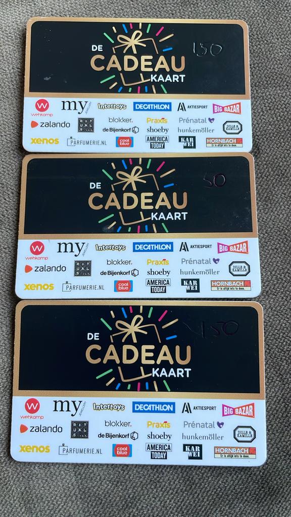 De Cadeaukaart 3 x (€40,- korting), Tickets en Kaartjes, Kortingen en Cadeaubonnen, Eén persoon, Cadeaubon