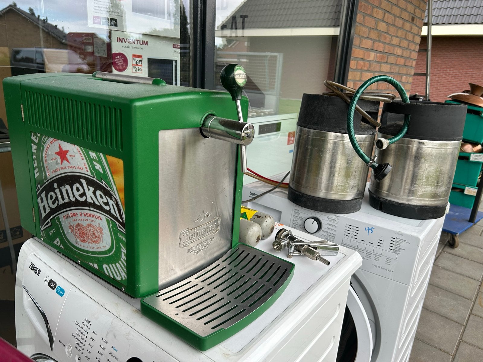 Heineken cooltap met 2 CO2 flessen en 2 lege fusten, Witgoed en Apparatuur, Ophalen of Verzenden, Gebruikt, Overige merken