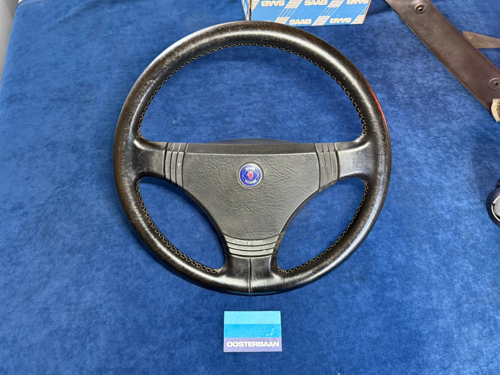 Leren stuurwiel Saab 900 Classic, Ophalen of Verzenden, Saab