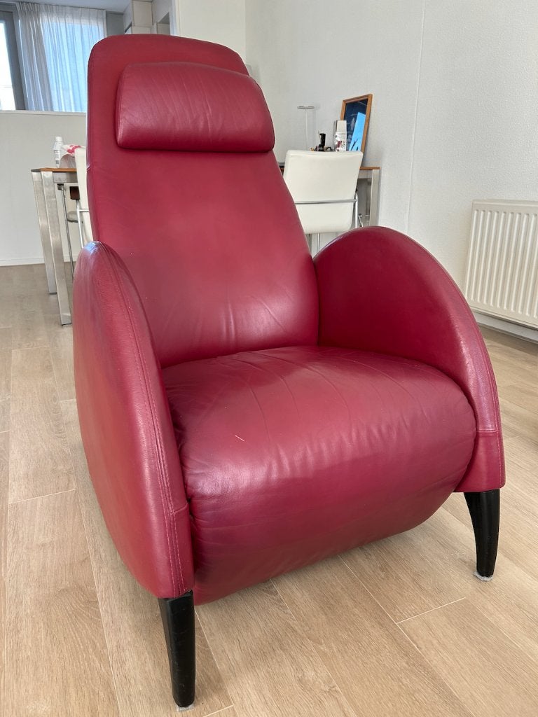 Leren relax fauteuil Scudo, Young International (Gelderland), Ophalen, Gebruikt, Dutch Design | Modern Classic, 50 tot 75 cm
