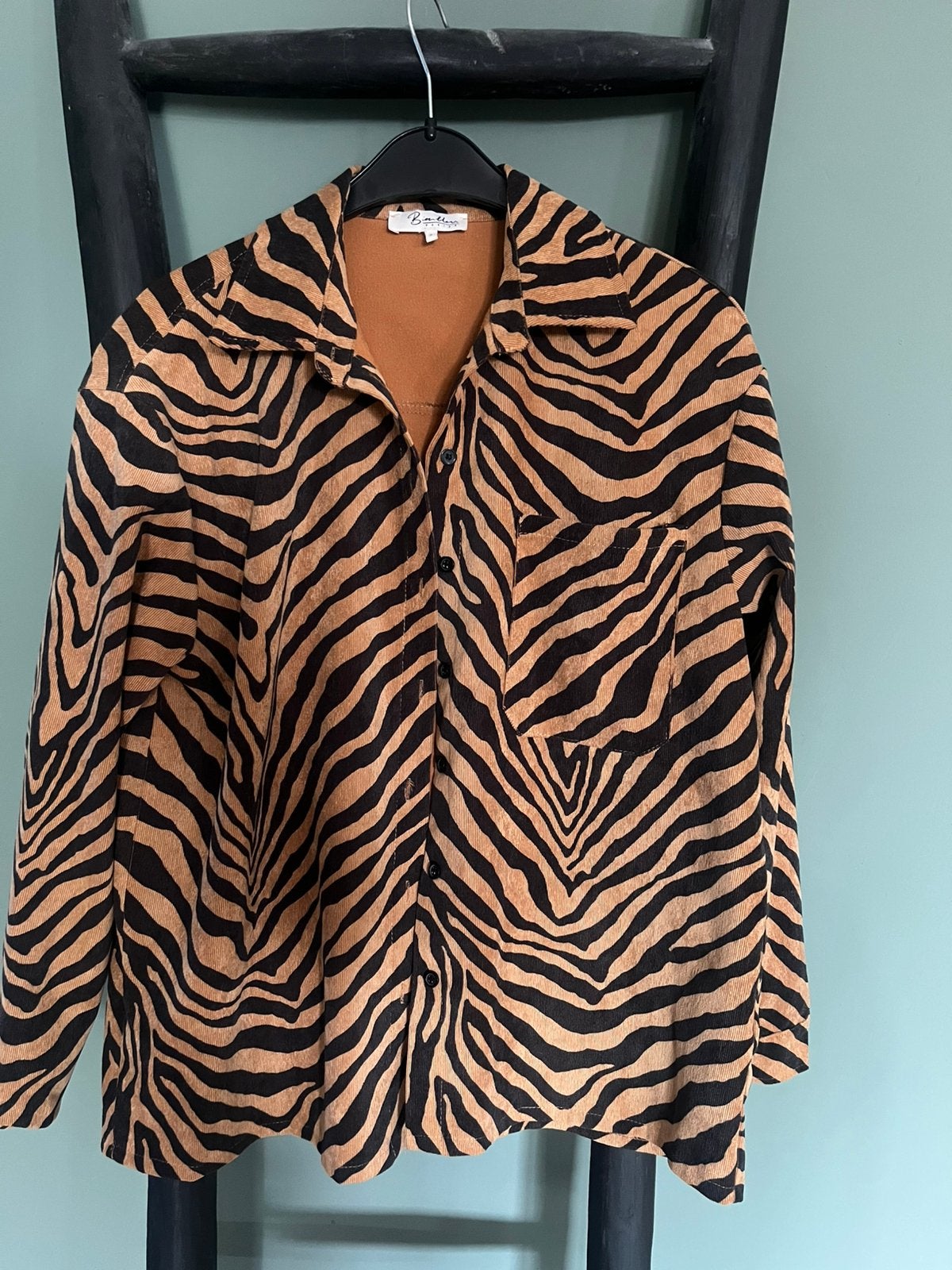 Blouse shacket tijger S dameskleding blouses overhemd jacket, Kleding | Dames, Verzenden, Zo goed als nieuw, Maat 36 (S), Overige kleuren