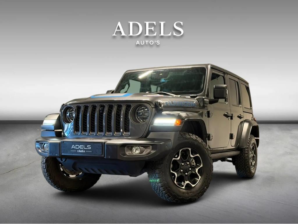 Jeep Wrangler Unlimited 4xe 380 Rubicon Trekhaak Camera Keyl, Automaat, Zwart, 4 cilinders, Cabriolet