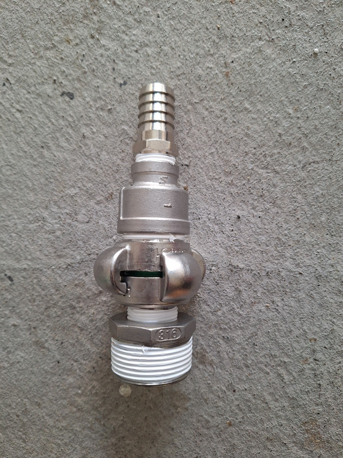 Ludecke klauwkoppeling RVS 316, G3/4" + verlopen, Minder dan 20 mm, Overige typen, Nieuw, Ophalen of Verzenden