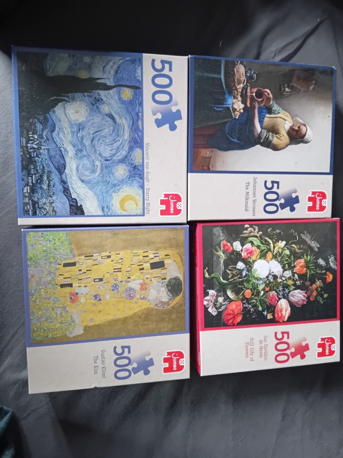 Jumbo Legpuzzels - 4 Stuks met Kunstwerken (500 stukjes), Hobby en Vrije tijd, Ophalen, 500 t/m 1500 stukjes, Zo goed als nieuw