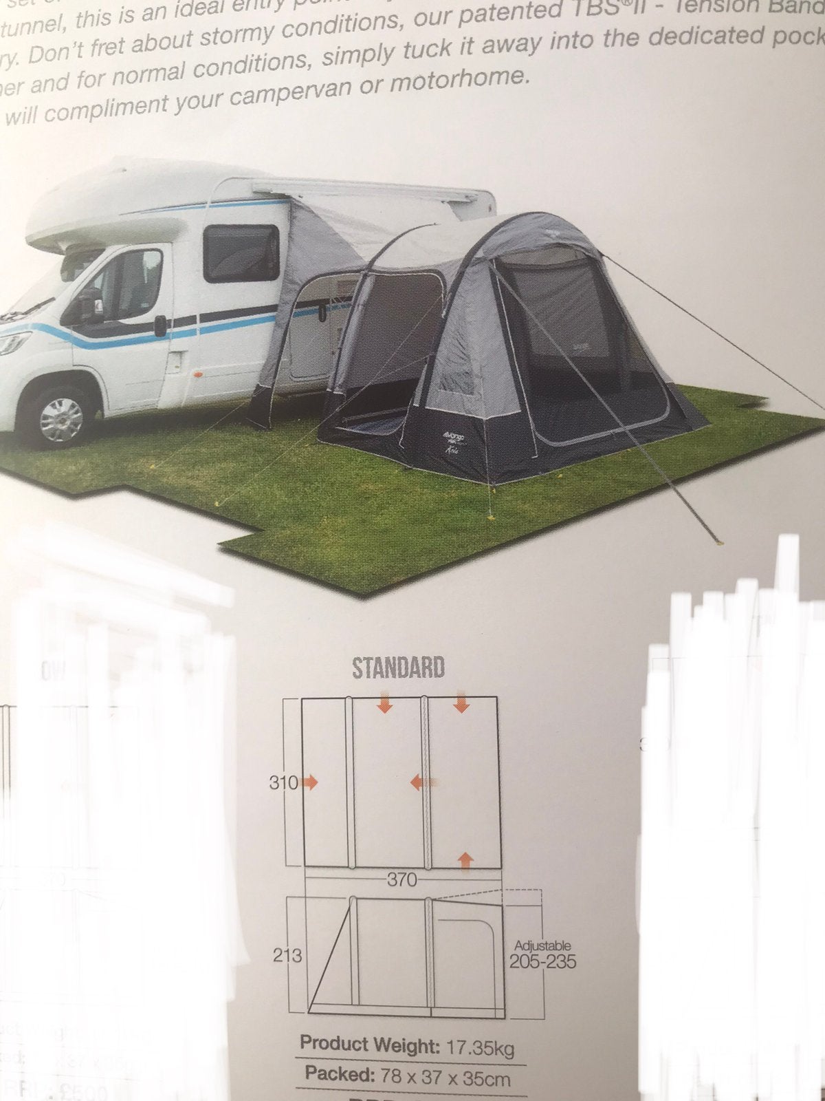 Vango Airbeam Air Attat 380 bustent incl. slaapcabine, Ophalen, Zo goed als nieuw