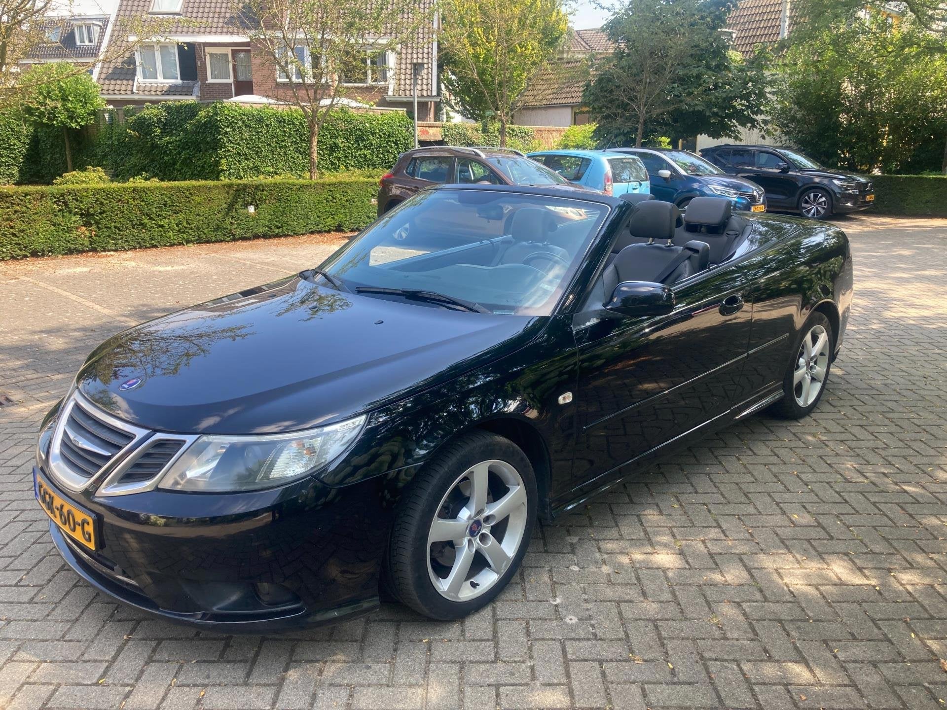 Saab 9-3 Cabrio 1.8t Vector, Auto's, Gebruikt, Zwart, 4 cilinders, 4 stoelen