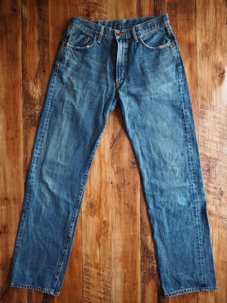 EDWIN 505XX W32 x L33 “New Vintage” 90s, Ophalen of Verzenden, Blauw, W32 (confectie 46) of kleiner, Edwin