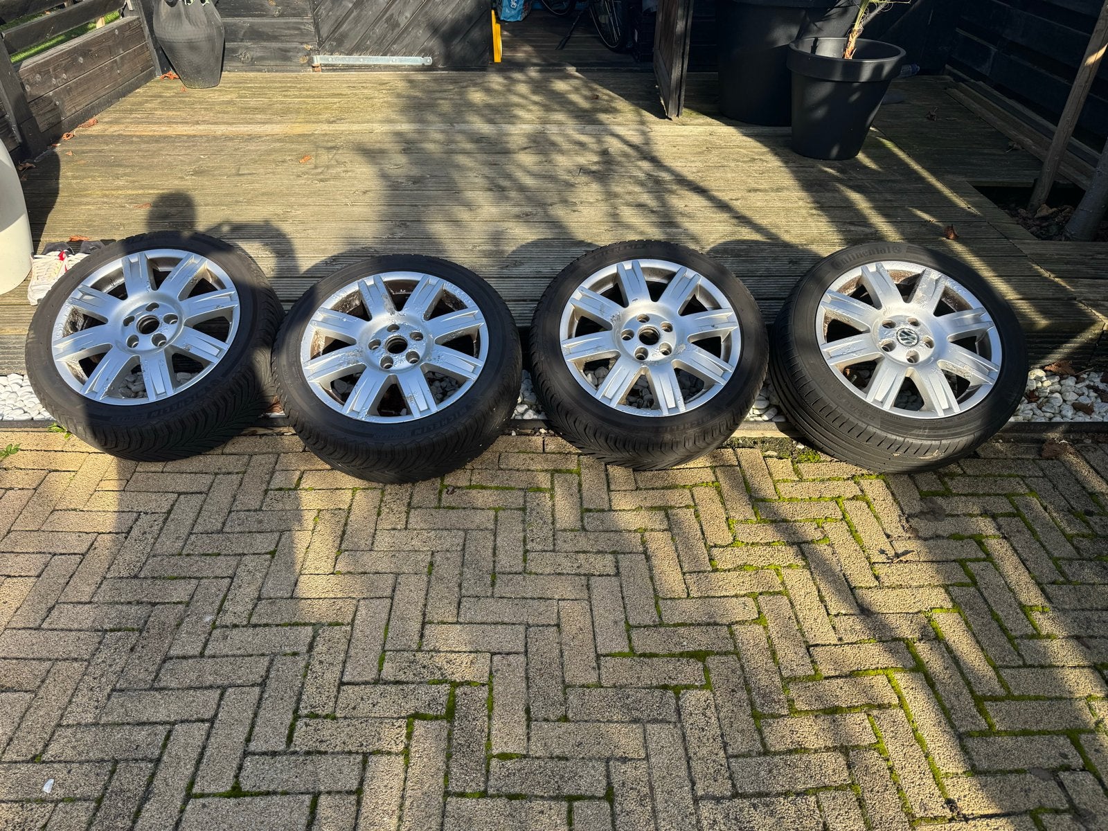 BBS velgen 5x112 7j ET49 incl banden, Auto-onderdelen, Ophalen, Gebruikt, Banden en Velgen, 17 inch