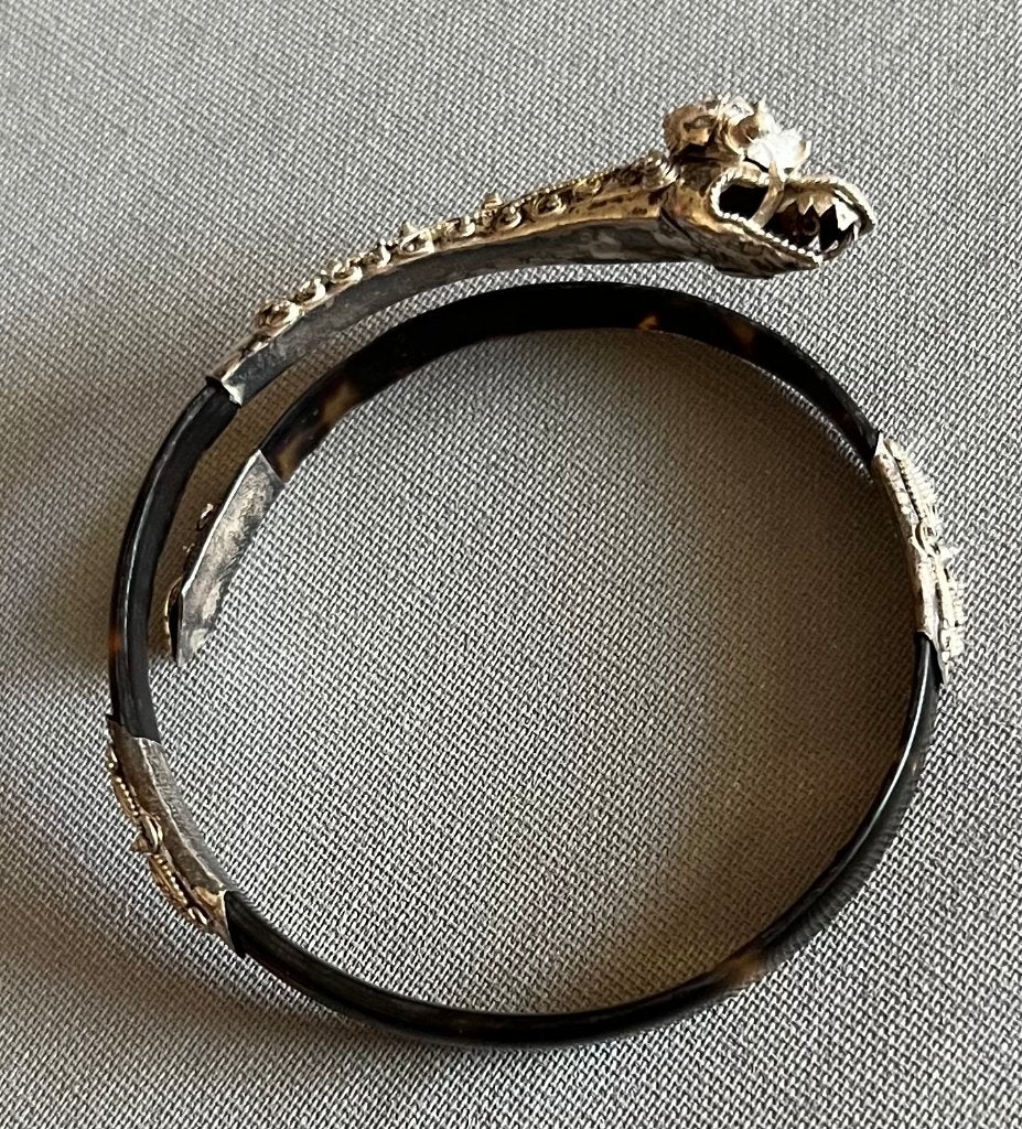 Armband Zilveren Draak Indonesië, begin 20e eeuw, Ophalen of Verzenden, Gebruikt, Zilver, Zilver