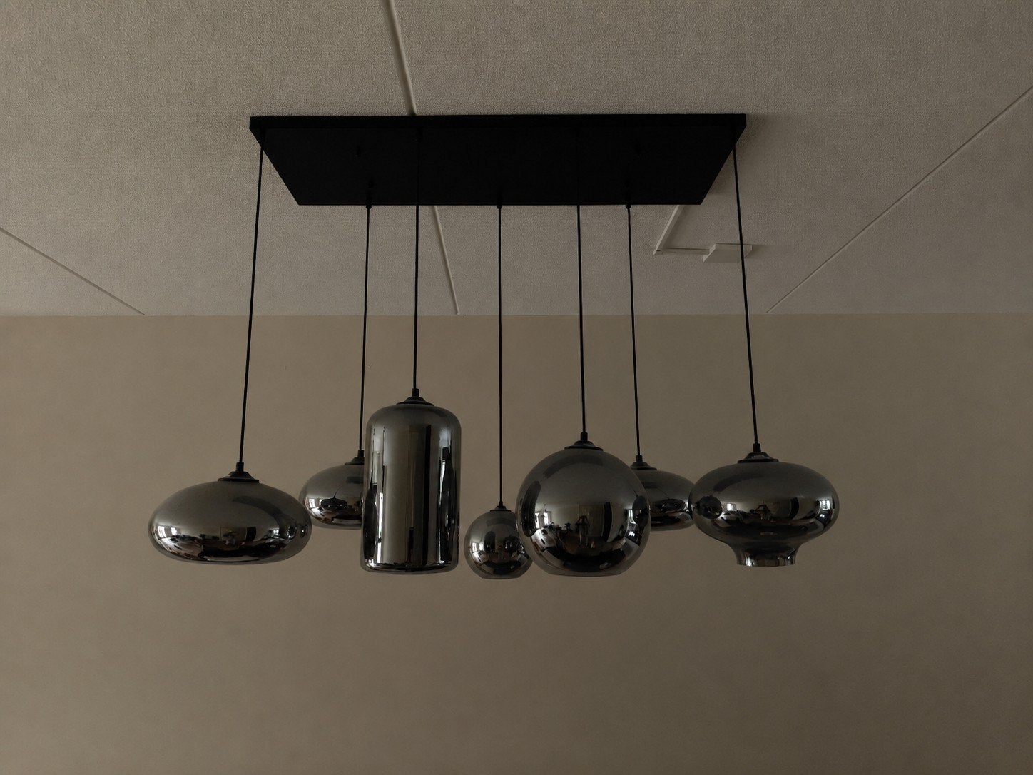 Hanglamp Bulb 7 smoke glass, Ophalen, Glas