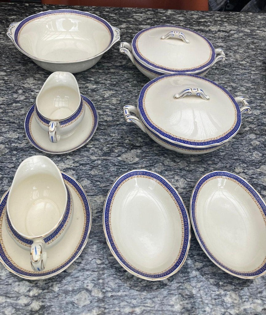 antiek servies NICHE 49 delig compleet Grindley England, Ophalen