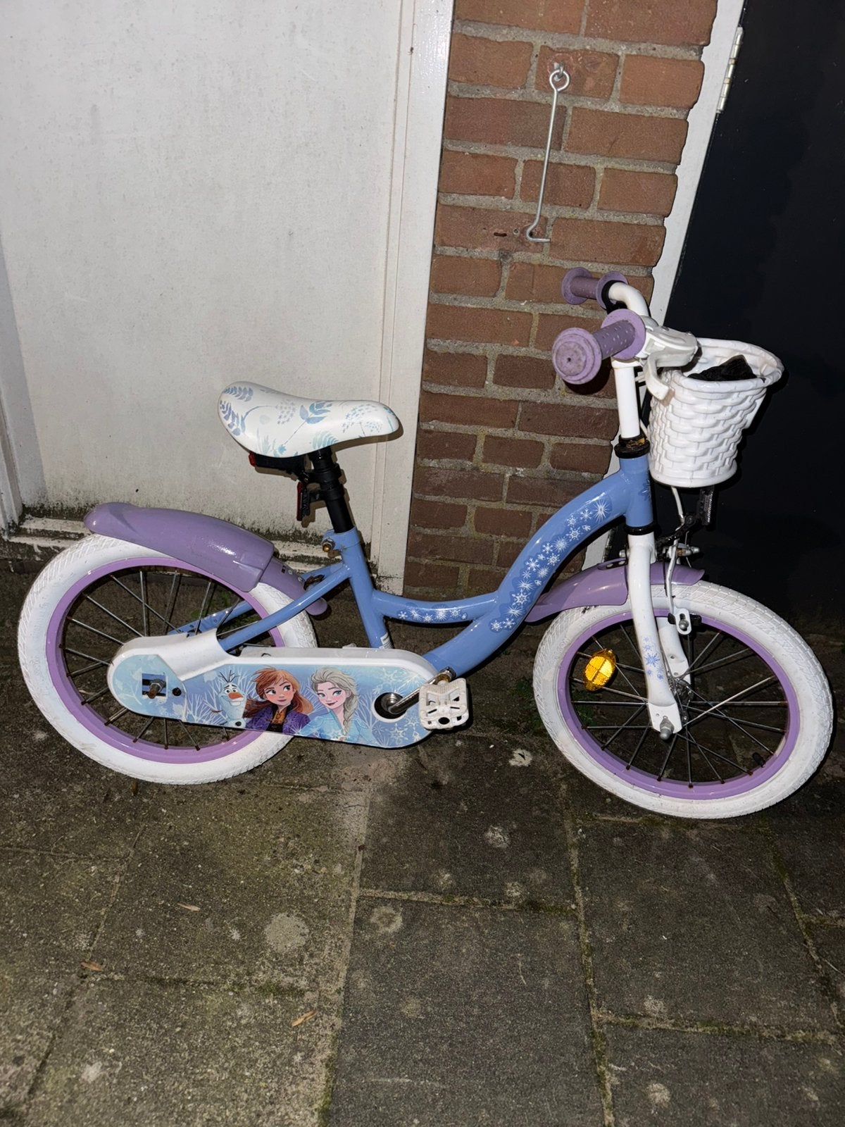 Kinderfiets Frozen, 16 inch, Fietsen en Brommers, Fietsen | Kinderfietsjes, Ophalen of Verzenden, Zo goed als nieuw, 16 tot 20 inch