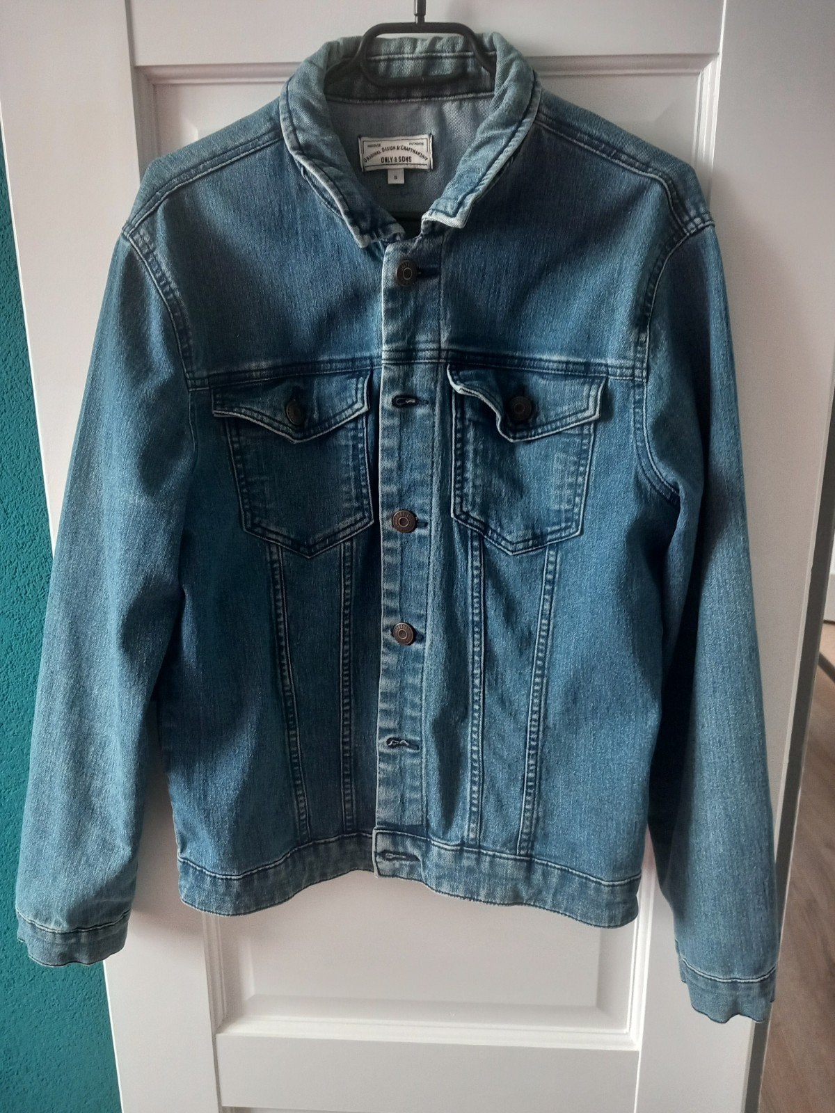 Leuke zomerjas/ spijkerjas ZGAN van Only&Sons te koop maat S, Blauw, Ophalen of Verzenden, Zo goed als nieuw, Maat 46 (S) of kleiner