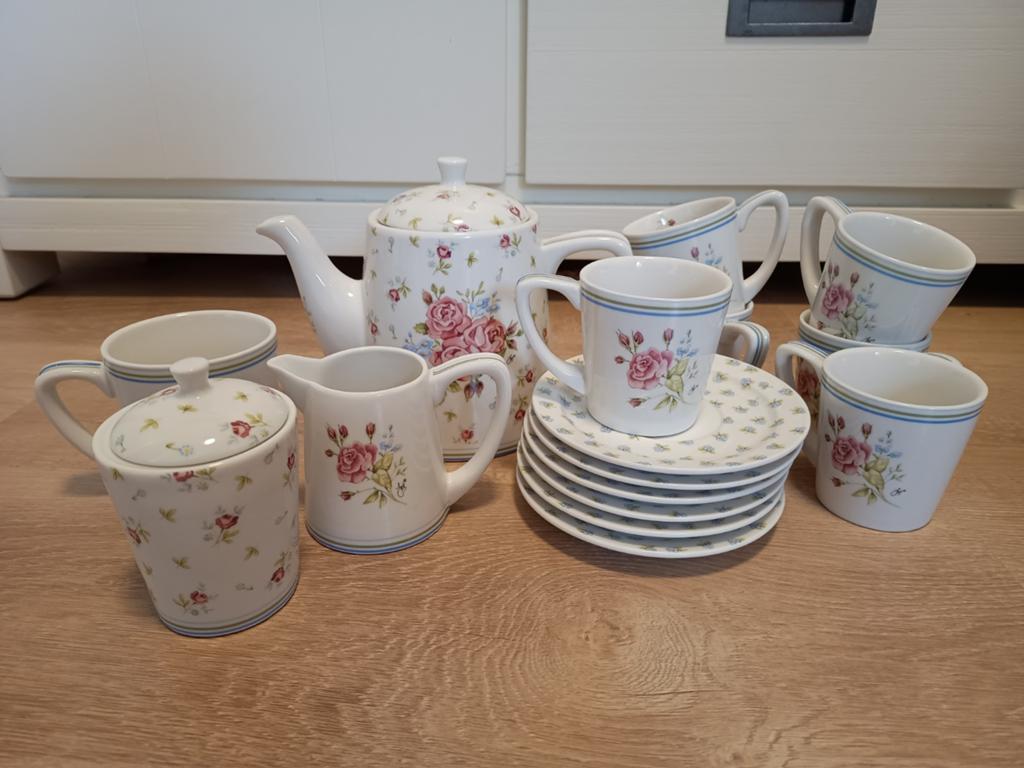 Jet ter Steege Theeservies, Huis en Inrichting, Keuken | Servies, Ophalen, Zo goed als nieuw, Overige stijlen, Kop(pen) en/of Schotel(s)